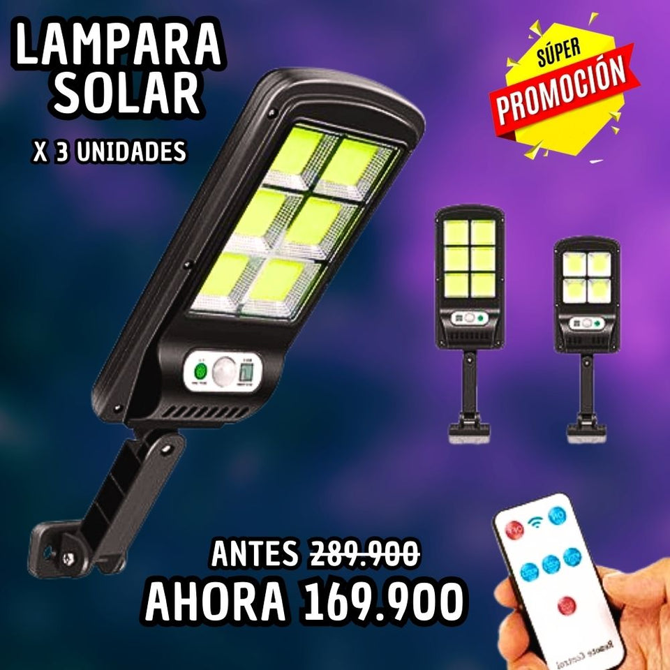 Lampara Solar X 3 Unidades