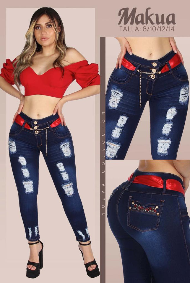 Jeans piel de durazno