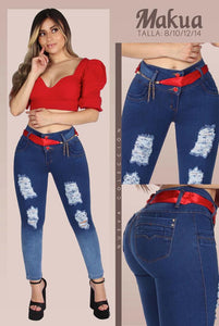 Jeans piel de durazno