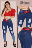 Jeans piel de durazno