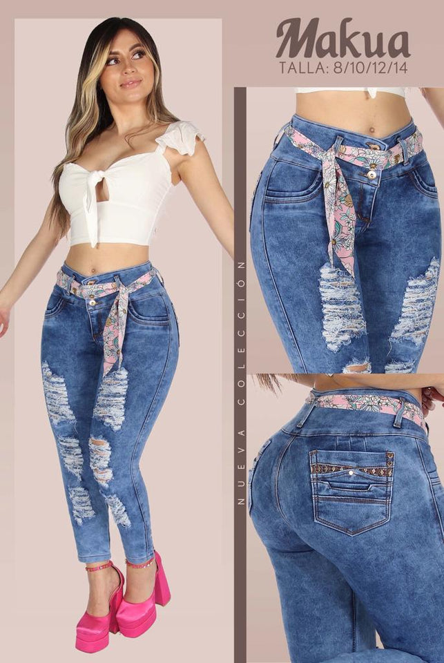 Jeans piel de durazno